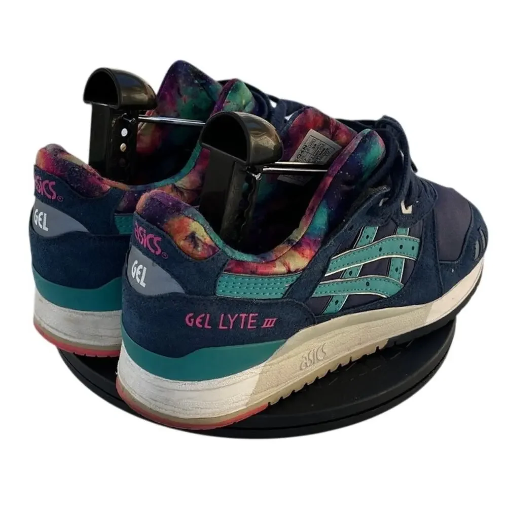 Mens Asics Gel-Lyte III H5Q4N Nylon Running Jogging Athletic Sneaker SZ 7 Blue